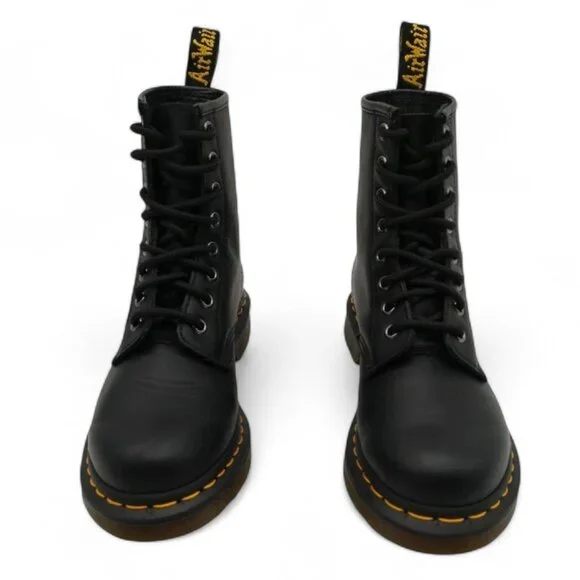 Dr. Martens Women's Size 6 Black 1460 Smooth Leather 8 Eye Lace Up Ankle Boots